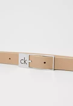 Ремень CUT SQUARE BUCKLE Calvin Klein, бежевый