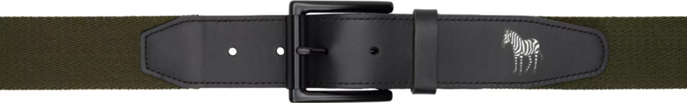 Ремень цвета хаки под зебру PS by Paul Smith