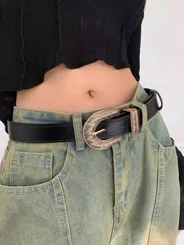 Ремень Dazy с металлической пряжкой, черный