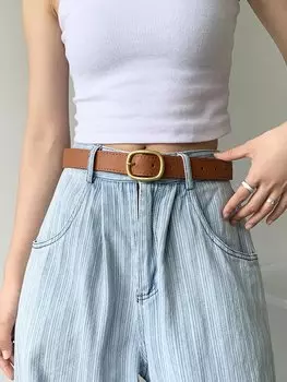 Ремень Dazy с металлической пряжкой, песочный