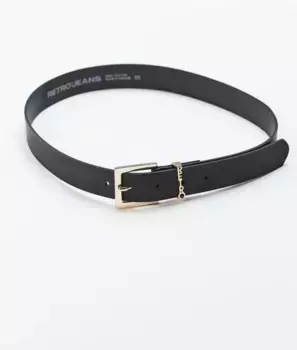 Ремень Dekker кожаный Retro Jeans, черный