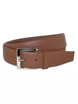 Ремень деловой мужской Crookhorn Davis Parma из зернистой кожи, коричневый