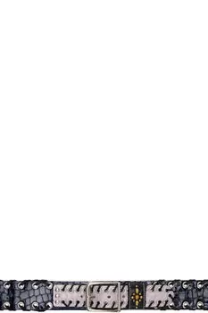 Ремень для брюк Frei Croc темно-синего и фиолетового цвета Chopova Lowena