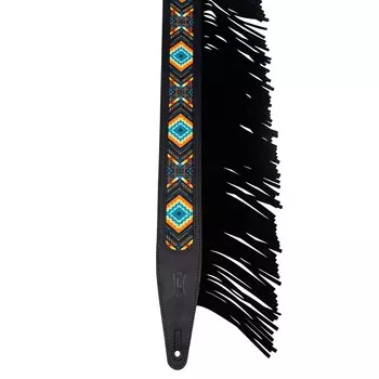 Ремень для гитары Levy's The Crazy Horse Outlaw, черный, 2,5 дюйма.