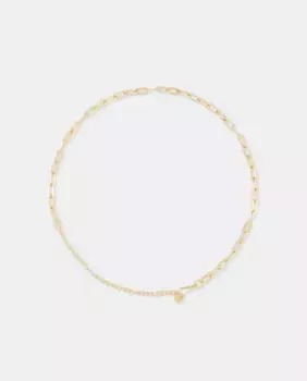 Ремень для вечеринок с тонкой цепочкой и эффектом металлик Latouche, золотой