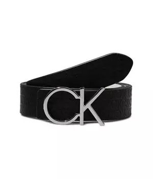 Ремень двусторонний Calvin Klein кожаный, черный