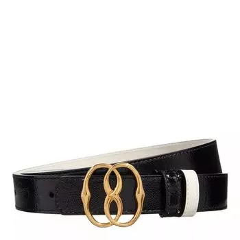 Ремень emblem 25 rev black oro Bally, черный