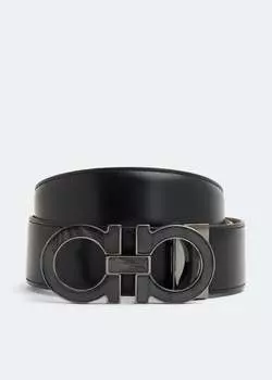 Ремень FERRAGAMO Gancini belt, черный