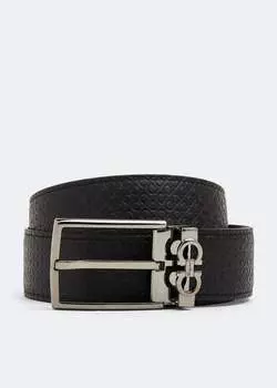 Ремень FERRAGAMO Reversible Gancini belt, черный