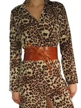 Ремень FRONHOFER Breiter Taillengrtel, Obi, Kunstleder, цвет Kroko-Optik-braun