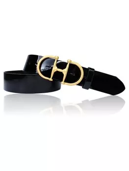 Ремень FRONHOFER Damengrtel goldene Schnalle, цвет Schwarz-Lack