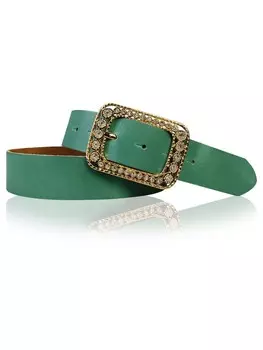 Ремень FRONHOFER Damengrtel goldene Strassschnalle, цвет Jade