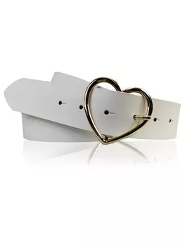 Ремень FRONHOFER Damengrtel Herzschnalle, белый