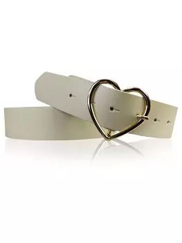 Ремень FRONHOFER Damengrtel Herzschnalle, кремовый