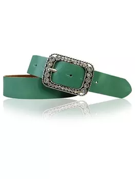 Ремень FRONHOFER Damengrtel silberne Strassschnalle, цвет Jade