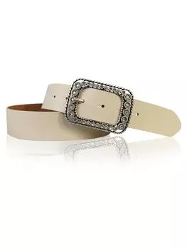 Ремень FRONHOFER Damengrtel silberne Strassschnalle, кремовый