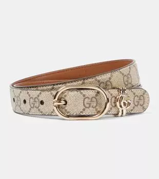 Ремень GG из искусственной кожи Gucci, Beige Ebony