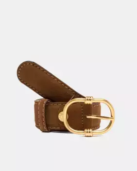 Ремень Gianni Chiarini с минималистичной линией Из замши, цвет Marrn claro