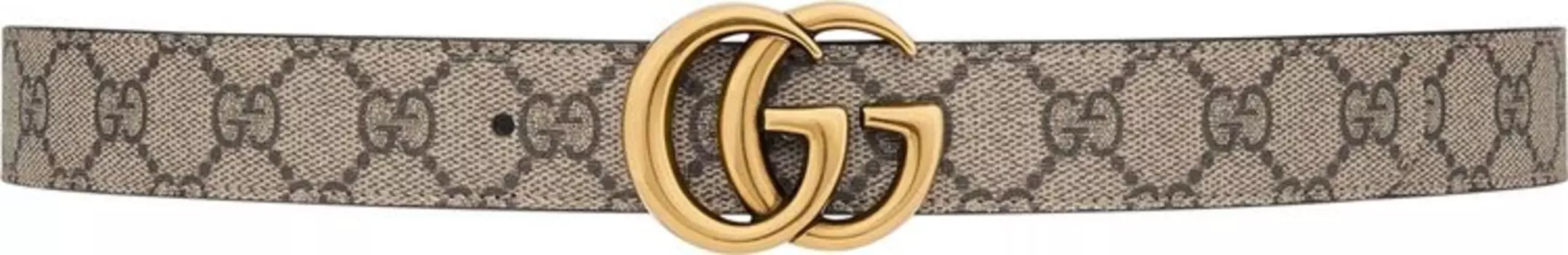 Ремень Gucci GG Marmont Reversible Belt Beige/Ebony/Nero, бежевый
