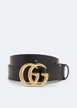 Ремень GUCCI GG Marmont thin belt, черный