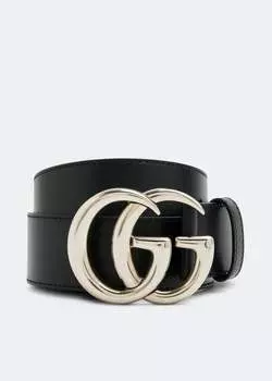 Ремень GUCCI GG Marmont wide belt, черный