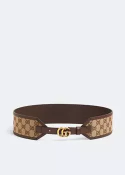 Ремень GUCCI GG Marmont wide belt, коричневый