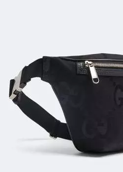 Ремень GUCCI Jumbo GG belt bag, черный