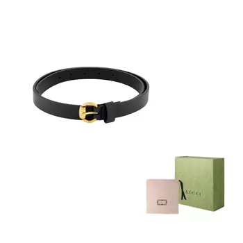 Ремень Gucci Leather женский, черный