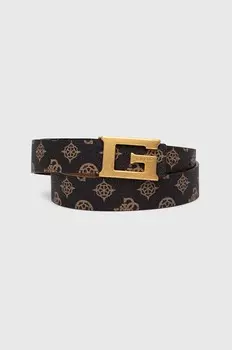 Ремень Guess двусторонний KUBA, коричневый