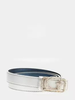 Ремень GUESS Prue, серебряный