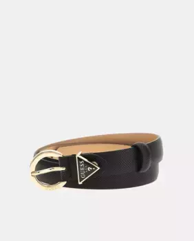 Ремень Guess с принтом, черный