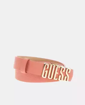 Ремень Guess с принтом, коралловый