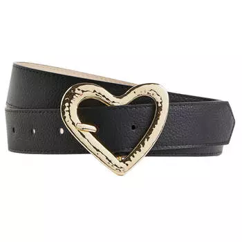 Ремень H&amp;M Heart-buckle, черный/золотистый