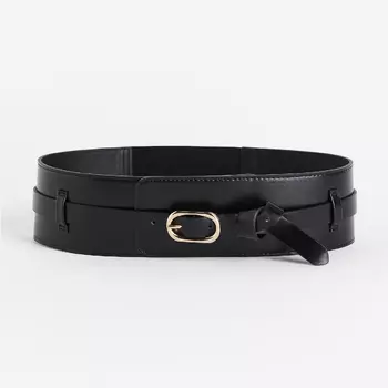 Ремень H&M Wide Waist, черный