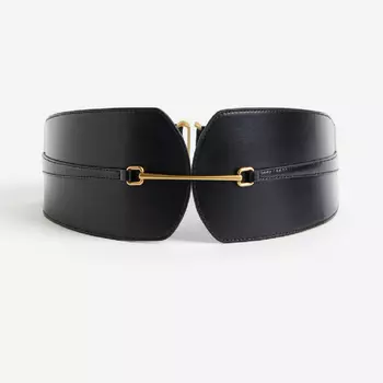 Ремень H&M Wide Waist, черный