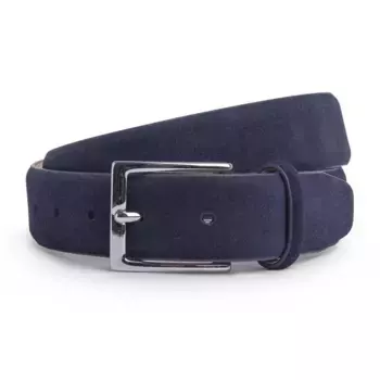 Ремень Hackett Suede Feather Edge leather, синий