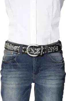 Ремень Heine с заклепками, черный