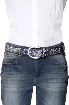 Ремень Heine с заклепками, синий