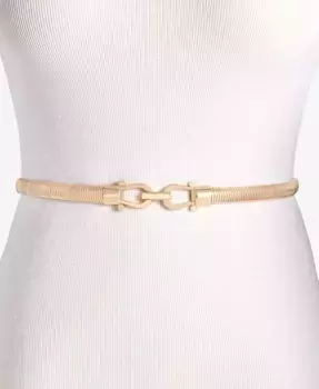 Ремень Horsebit Cobra Stretch Metal с металлической пряжкой Giani Bernini, золотой