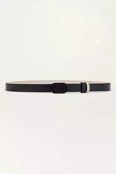 Ремень из экокожи Oltre, черный