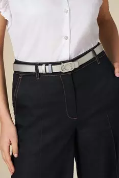 Ремень из экокожи Oltre, серый