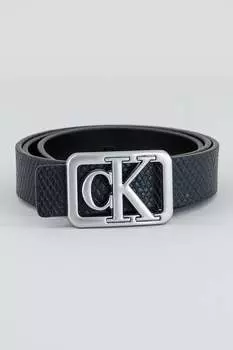 Ремень из экокожи с монограммой Calvin Klein Jeans, черный