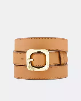 Ремень из гладкой матовой кожи Woman Limited El Corte Ingls, коричневый