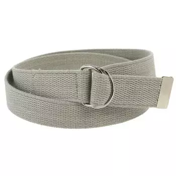Ремень из хлопковой ткани с пряжкой D-образного типа CTM, светло-серый