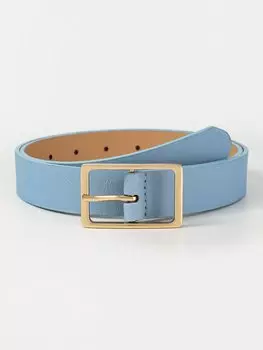 Ремень из искусственной кожи с пряжкой, голубой