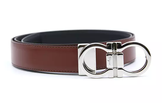 Ремень из коровьей кожи FERRAGAMO, ширина 3 см, мужской