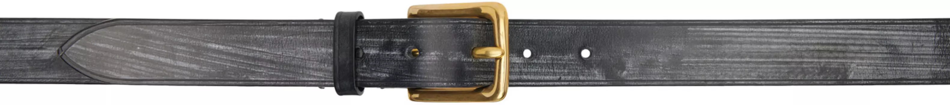 Ремень из кожи для уздечки без подкладки Drake's, черный