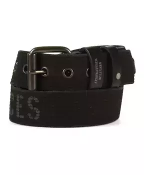 Ремень из кожи и ткани Aeronautica Militare, черный