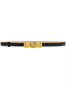 Ремень из кожи Медузы Versace, черный