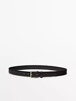Ремень из кожи наппа Massimo Dutti, черный